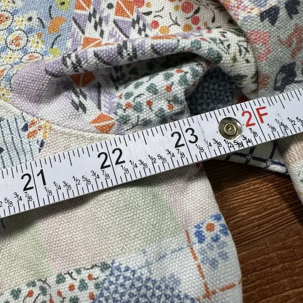 Carleen Quilt Patchwork Trucker Jacket Women XL Floral Motif Denim Retro NWT USA